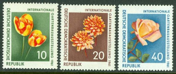 DDR - M  854-856 Int. Trädgårdsutställning, 3 kpl **/*