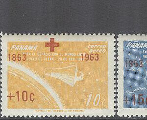 Panama – M  644-646 Internationella Röda Korset 100 år I – Påtryck, serie 3 kpl **