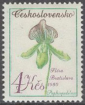 Tjeckoslovakien – M 2577 Blommor – Flora Olomouc 1980, märke **
