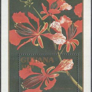 Guyana – M BL 115 Blommor – Orkidéer, Block **