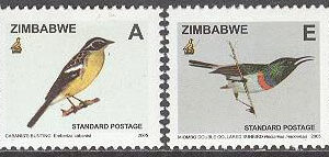 Zimbabwe – M  808-811 Fåglar II bla Tofsbarbett, serie 4 kpl **