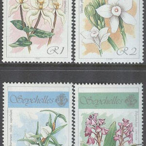 Seychellerna – M  714-717 Blommor – Orkidéer II, 4 kpl
