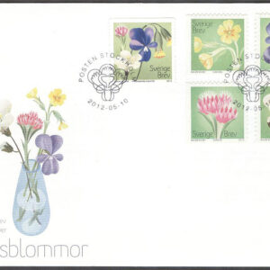 Sverige – FDC 2012-05-10 – Ängsblommor, serie 5 kpl