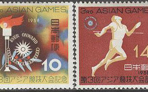 Japan – M  680-683 3:e Asien Spelen 1958 bla Löpning, 4 kpl **
