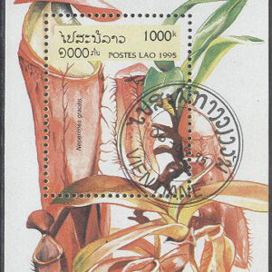 Laos – M BL 155 Blommor – Nepenthes gracilis, Block