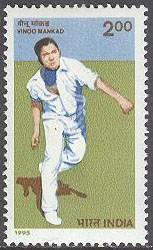 Indien – M 1497 Sport – Kricketspelare – Vinoo Mankad, märke **