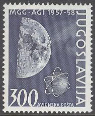 Jugoslavien – M  869 Internationella Geofysiska året 1958, märke **