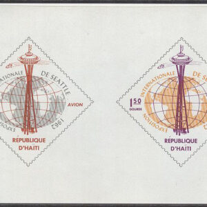 Haiti – M BL  27 Världsutställning 1962 – Torn & Jordglob – Raket, Block **