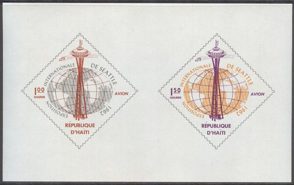 Haiti - M BL  27 Världsutställning 1962 - Torn & Jordglob - Raket, Block **