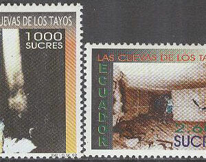 Ecuador – M 2410-2411 Upptäckten av Tayos grottan 30 år, 2 kpl **