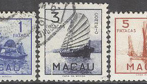 Macau – M  383-385 Båtar – Sampan & Dschunke, serie 3 kpl