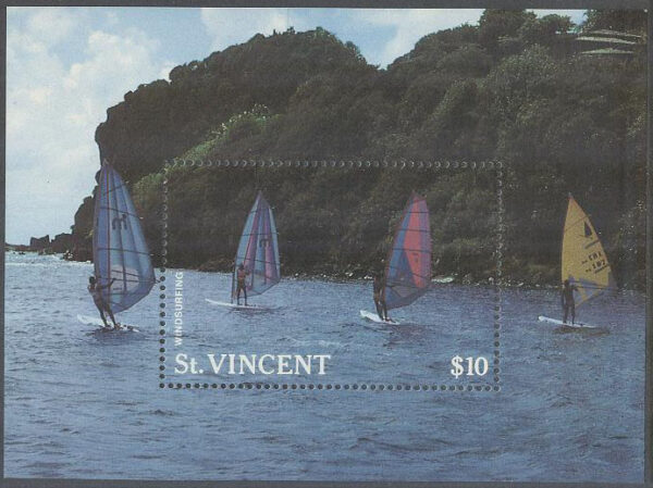 St. Vincent - M BL  57 Turism - Vindsurfing, Block **