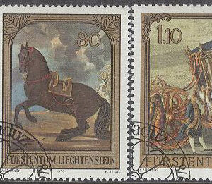 Liechtenstein – M  717-719 Hästar – Konst, serie 3 kpl