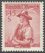Österrike – M  915 Dräkter – Wilten, Innsbruck, märke **