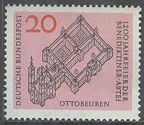 Tyskland – M  428 Benedikterklostret Ottobeuren 1200 år, 1 kpl **