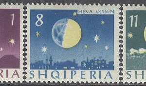 Albanien – M  839, 841-842 Rymd – Månens olika faser I, serie 3 olika **