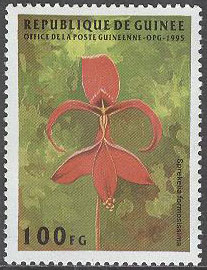 Guinea – M 1548 Blommor – Amaryllis, märke **