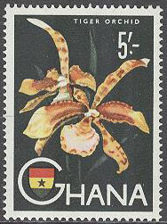 Ghana – M   59 Nationella Symboler – Blommor – Orkidéer, märke **