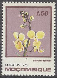 Mocambique – M  657 Blommor – Orkidéer, märke **