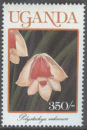 Uganda – M  749 Blommor – Inhemska Orkidéer, märke **