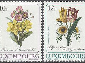 Luxemburg – M 1190-1193 Blommor i Konsten bla Rosor, serie 4 kpl **
