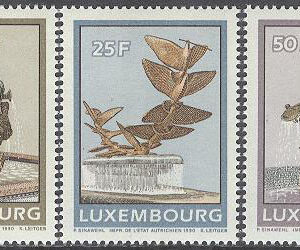 Luxemburg – M 1248-1250 Fontäner bla Maus-Ketty, Bad Mondorf, 3 kpl **