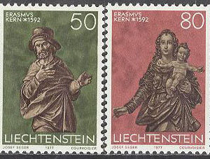 Liechtenstein – M  688-691 Jul 1977 – Skulpturer, serie 4 kpl **