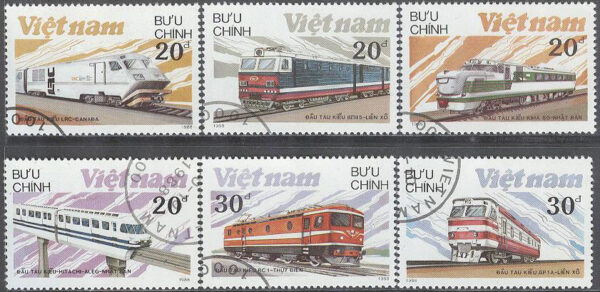Vietnam - M 1966-1971 Lokomotiv bla HITACHI, 6 olika