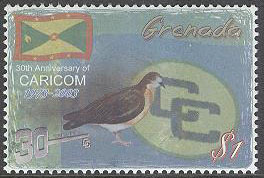 Grenada – M 5266 Fåglar – Gemenskapen CARICOM 30 år, 1 kpl **