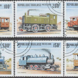 Togo – M 2809-2814 Järnväg – Gamla Ånglok bla Baldwin, 6 kpl