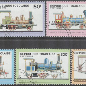 Togo – M 2487-2488, 2490-2492 Ånglok, 5 ol stpl