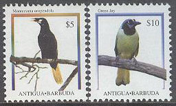 Antigua & Barbuda – M 3979-3980 Fåglar bla Montezumaoropendola, 2 kpl **