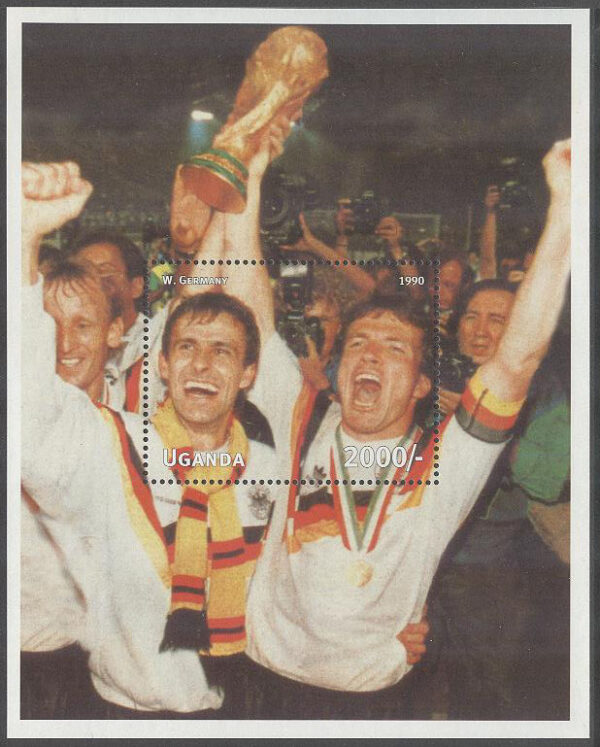 Uganda - M BL 284 VM i Fotboll i Frankrike 1998 bla L Matthäus, Block **