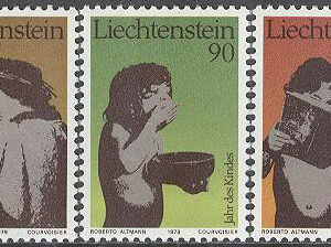 Liechtenstein – M  725-727 Internationella Barnåret 1979, serie 3 kpl **