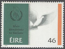 Irland – M  604 Internat. Fredsåret 1986 – Fredsduva, märke **