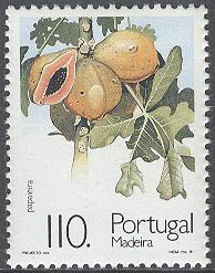 Madeira – M  152 A Tropiska Frukter – Papaya, märke **