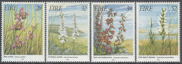 Irland - M  821-824 Blommor - Orkidéer, 4 kpl **