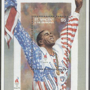 St. Vincent – M BL 348 OS i Atlanta 1996 II Basket Magic Johnson, Block **