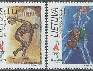 Litauen – M  615-616 OS i Atlanta 1996 bla Basket – OS 100 år, 2 kpl ** **