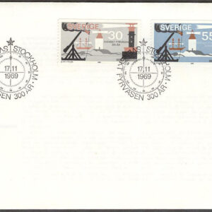 Sverige – FDC 1969-11-17 – Svenskt Fyrväsen 300 år, 2 kpl