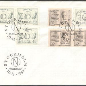 Sverige – FDC 1969-12-10 – Nobelpristagare 1909, 7 kpl
