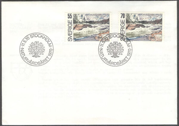 Sverige - FDC 1970-05-11 - Europeiska Naturvårdsåret 1970, 2 kpl