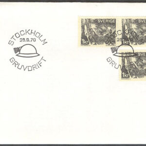 Sverige – FDC 1970-09-28 – Gruvdrift, 3 kpl