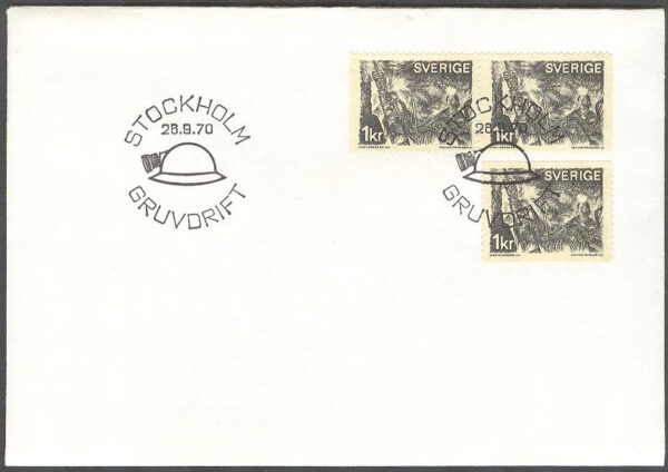 Sverige - FDC 1970-09-28 - Gruvdrift, 3 kpl
