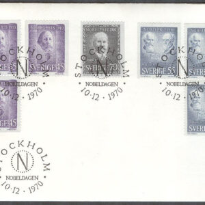 Sverige – FDC 1970-12-10 – Nobelpristagare 1910, 7 kpl