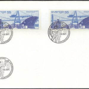 Sverige – FDC 1971-06-04 – Containertransport, 2 kpl