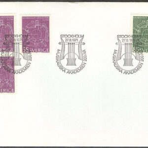 Sverige – FDC 1971-08-27 – Musikaliska akademien 200 år, 4 kpl