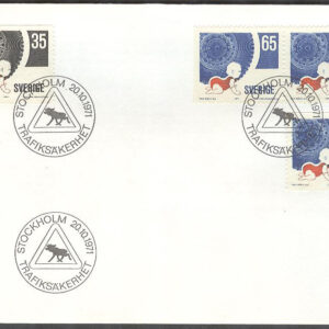 Sverige – FDC 1971-10-20 – Trafiksäkerhet, 4 kpl