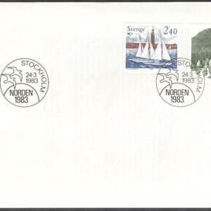 Sverige – FDC 1983-03-24 – Norden VI. Res i Norden, 2 kpl