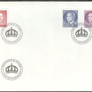 Sverige – FDC 1983-05-25 – Carl XVI Gustav typ II – Drottning Silvia typ I, 3 kpl